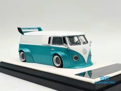 Xe Mô Hình Volkswagen Type 1 + Phụ Kiện 1:64 Time Micro ( Xanh Mui Trắng )