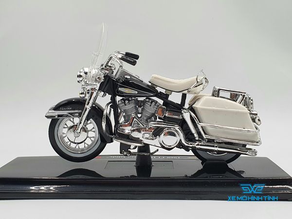 Xe Mô Hình Harley Davison 1968 FLH Electra Glide 1:18 Maisto ( Trắng Đen )