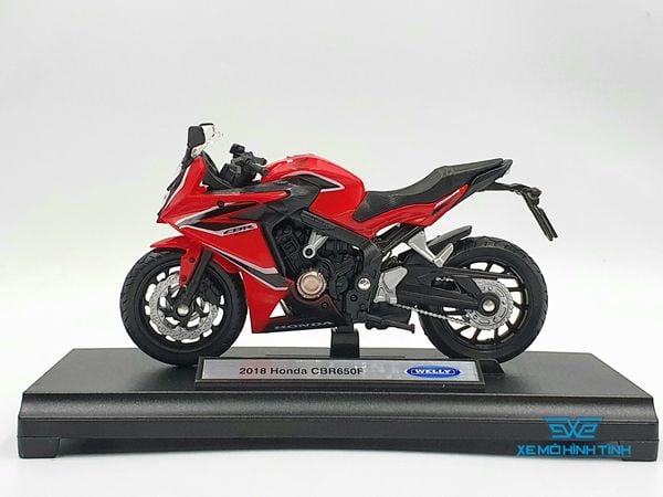 Xe Mô Hình Honda CBR650F 1:18 Welly ( Đỏ Đen )