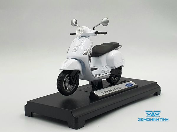 Xe Mô Hình 2017 VESPA GTS 125CC 1:18 Welly ( Trắng )