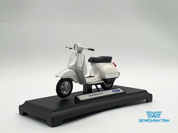 Xe Mô Hình VESPA PX 2016 1:18 Welly ( Trắng )