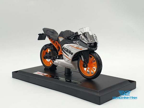 XE MÔ HÌNH KTM RC 390 1:18 MAISTO (TRẮNG ĐEN)