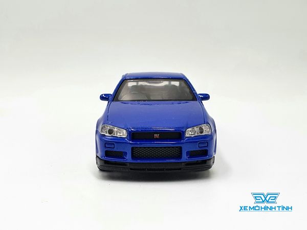 Xe Mô Hình NISSAN SKYLINE GT-R R34 1:36 Welly ( Xanh )