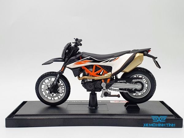 Xe Mô Hình KTM 690 SMC R 1:18 Maisto ( Trắng Đen )