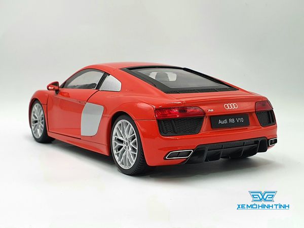 XE MÔ HÌNH AUDI R8 V10 1:18 WELLY (ĐỎ)