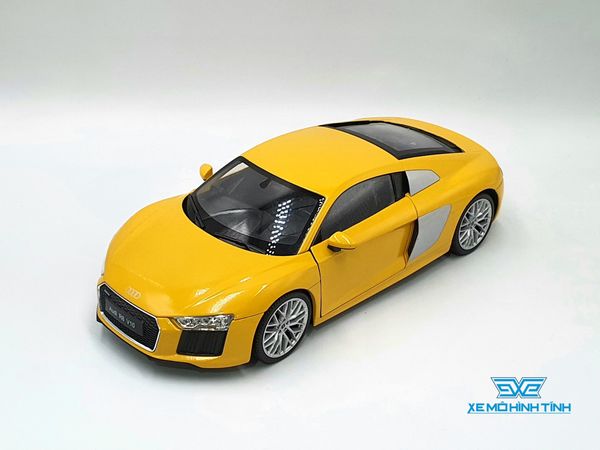 XE MÔ HÌNH AUDI R8 V10 1:18 WELLY NEX (VÀNG)