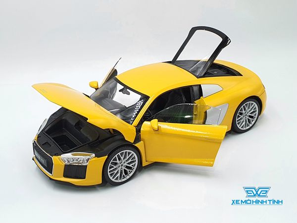 XE MÔ HÌNH AUDI R8 V10 1:18 WELLY NEX (VÀNG)