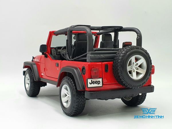 XE MÔ HÌNH JEEP WRANGLER CONVERTIBLE 2014 1:18 MAISTO (ĐỎ)