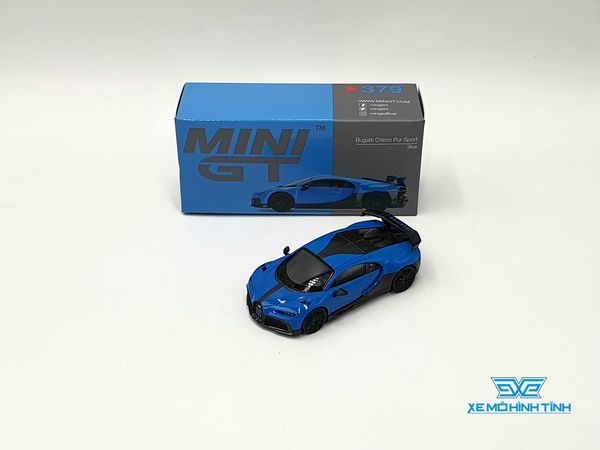 Xe Mô Hình Bugatti Chiron Pur Sport 1:64 MiniGT Blue