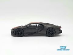 Xe Mô Hình Bugatti Chiron Super Sport 300+ World Record 304.773 mph LHD 1:64 MiniGT ( Đen Sọc Cam )