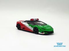 Xe Mô Hình Lamborghini Huracan EVO Bologna Airport 2020 Follow- Me Car China LHD 1:64 MiniGT ( đỏ xanh )