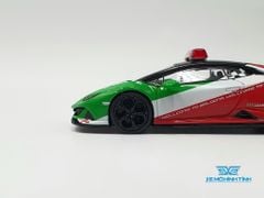 Xe Mô Hình Lamborghini Huracan EVO Bologna Airport 2020 Follow- Me Car China LHD 1:64 MiniGT ( đỏ xanh )