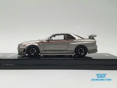 Xe Mô Hình Nissan Skyline GT-R (R34) Nismo R-Tune Silver 1:64 INNO ( Bạc )