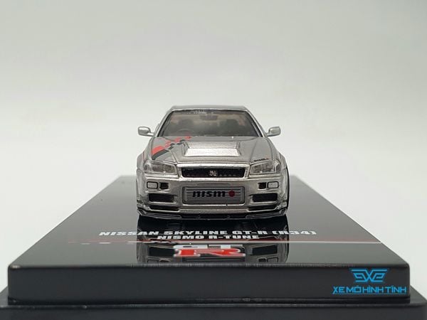 Xe Mô Hình Nissan Skyline GT-R (R34) Nismo R-Tune Silver 1:64 INNO ( Bạc )