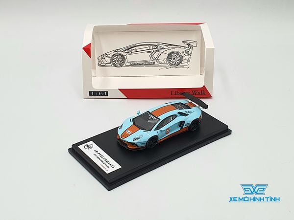 Xe Mô Hình Lamborghini Aventador LB*Performance Limited 999 1:64 JEC ( Xanh Gulf )