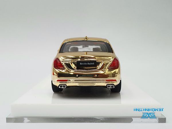 Xe Mô Hình Mercedes - Maybach S600 Pullman 1:64 Stance Hunters (Vàng Crom )