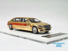 Xe Mô Hình Mercedes - Maybach S600 Pullman 1:64 Stance Hunters (Vàng Crom )