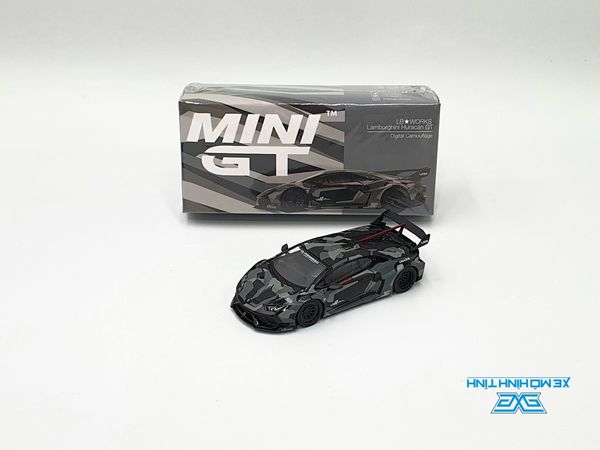 Xe Mô Hình LB★WORKS Lamborghini Huracán GT Digital Camouflage 1:64 MiniGT (Đen)