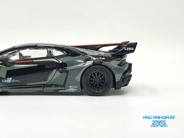 Xe Mô Hình LB★WORKS Lamborghini Huracán GT Digital Camouflage 1:64 MiniGT (Đen)