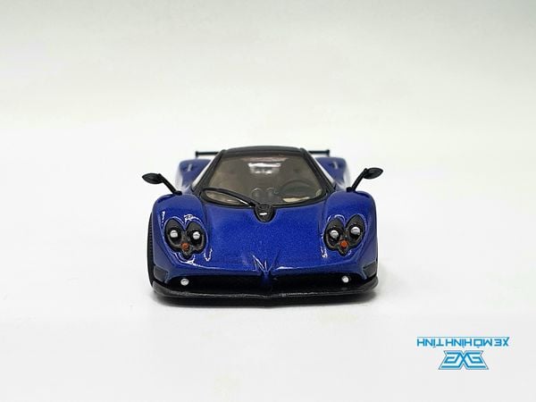 Xe Mô Hình Pagani Zonda F Blu Argentina RHD 1:64 MiniGT (Xanh)
