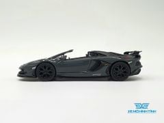 Xe Mô Hình Lamborghini Aventador SVJ Roadster Grigio Telesto LHD 1:64 Minigt ( Đen )