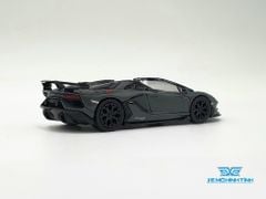 Xe Mô Hình Lamborghini Aventador SVJ Roadster Grigio Telesto LHD 1:64 Minigt ( Đen )