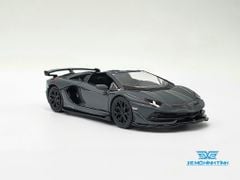 Xe Mô Hình Lamborghini Aventador SVJ Roadster Grigio Telesto LHD 1:64 Minigt ( Đen )