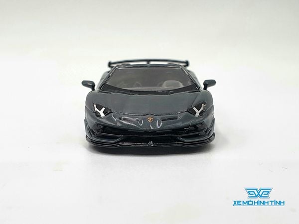 Xe Mô Hình Lamborghini Aventador SVJ Roadster Grigio Telesto LHD 1:64 Minigt ( Đen )