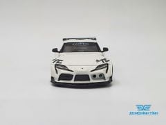 Xe Mô Hình Pandem Toyota GR Supra V1.0 Pearl White LHD 1:64 MiniGT ( Trắng Mâm Đỏ )