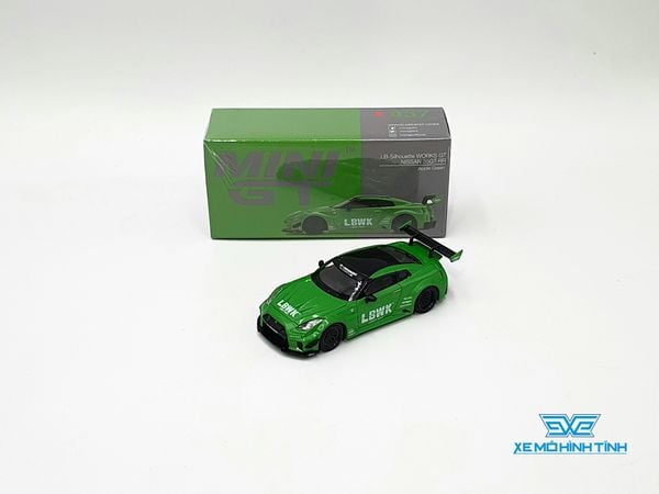 Xe Mô Hình LB-Silhouette WORKS GT Nissan 35GT-RR Ver.2 Apple Green LHD 1:64 Minigt ( Xanh Lá )