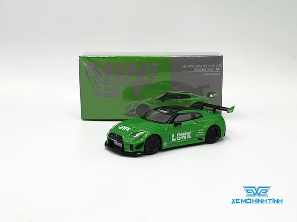 Xe Mô Hình LB-Silhouette WORKS GT Nissan 35GT-RR Ver.2 Apple Green LHD 1:64 Minigt ( Xanh Lá )