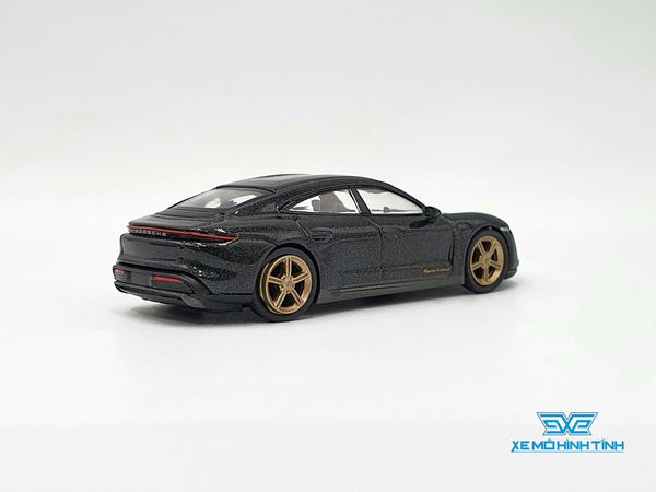 Xe Mô Hình Porsche Taycan Turbo S Volcano Grey Metallic LHD 1:64 Minigt ( Đen )