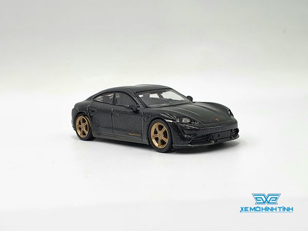 Xe Mô Hình Porsche Taycan Turbo S Volcano Grey Metallic LHD 1:64 Minigt ( Đen )