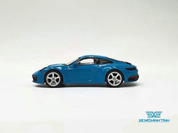 Xe Mô Hình Porsche 911 (992) Carrera S Miami Blue LHD 1:64 MiniGT ( Xanh Ngọc )