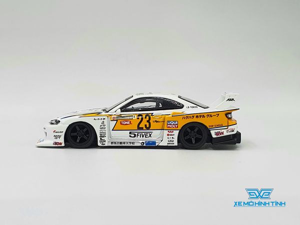 Xe Mô Hình LB-Super Silhouette Nissan S15 SILVIA #23 2021 Formula Drift Japan RHD 1:64 Minigt ( Trắng )