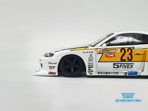 Xe Mô Hình LB-Super Silhouette Nissan S15 SILVIA #23 2021 Formula Drift Japan RHD 1:64 Minigt ( Trắng )