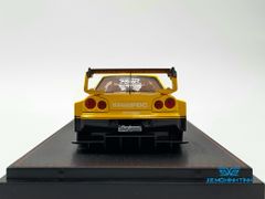 Xe Mô Hình Nissan Openable LBWK GTR ER34, Yellow #5 1:64 Street Weapon ( Vàng )