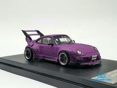 Xe Mô Hình Porsche RWB Rauh- Welt Begriff Limited 499pcs 1:64 Street Weapon ( Tím Nhám )