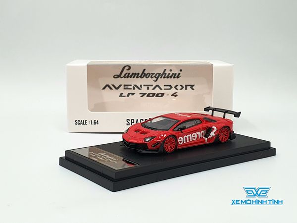 Xe Mô Hình Lamborghini Aventador Lp700-4 1:64 Space Model ( Đỏ Supreme )