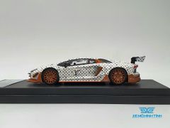 Xe Mô Hình Lamborghini Aventador Lp700-4 1:64 Space Model ( Trắng LV )