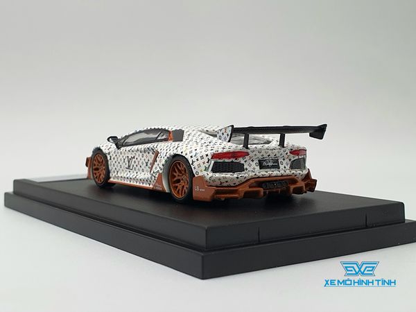 Xe Mô Hình Lamborghini Aventador Lp700-4 1:64 Space Model ( Trắng LV )