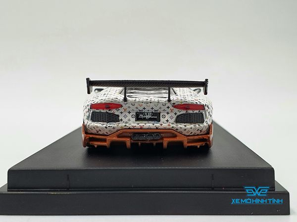 Xe Mô Hình Lamborghini Aventador Lp700-4 1:64 Space Model ( Trắng LV )