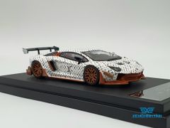 Xe Mô Hình Lamborghini Aventador Lp700-4 1:64 Space Model ( Trắng LV )