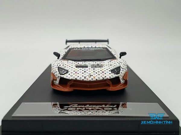 Xe Mô Hình Lamborghini Aventador Lp700-4 1:64 Space Model ( Trắng LV )