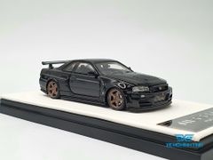 Xe Mô Hình Nissan GTR R34 Z-Tune Diecast-Openable Hood 1:64 Time Micro (Đen)