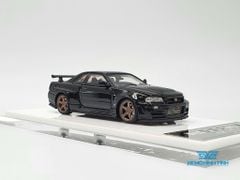 Xe Mô Hình Nissan GTR R34 Z-Tune Diecast-Openable Hood 1:64 Time Micro (Đen) + Fig