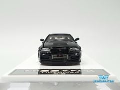 Xe Mô Hình Nissan GTR R34 Z-Tune Diecast-Openable Hood 1:64 Time Micro (Đen) + Fig