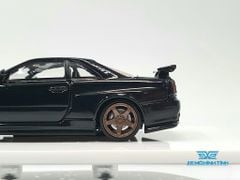 Xe Mô Hình Nissan GTR R34 Z-Tune Diecast-Openable Hood 1:64 Time Micro (Đen) + Fig