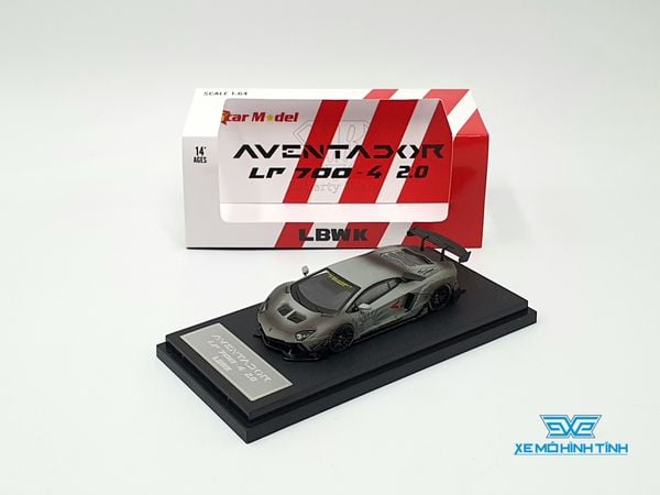 Xe Mô Hình Lamborghini Aventador LP700-4 2.0 LBWK 1:64 Star Model ( Xám Hiệu Ứng)