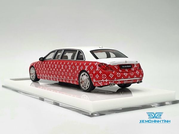 Xe Mô Hình Mercedes - Maybach S600 Pullman 1:64 Stance Hunters ( Trắng LV Đỏ )